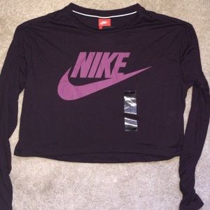 Nike long sleeve crop top